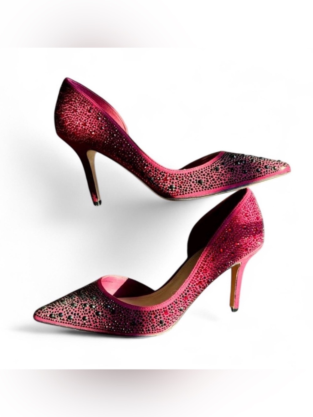 WHBM Ella Grenadine D’Orsay Rhinestone Heels 7.5